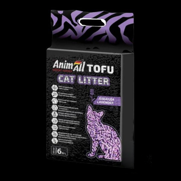 AnimAll TOFU Lavender - ТОФУ Лаванда - соєвий наповнювач для котів - 6 л / 2.6 кг
