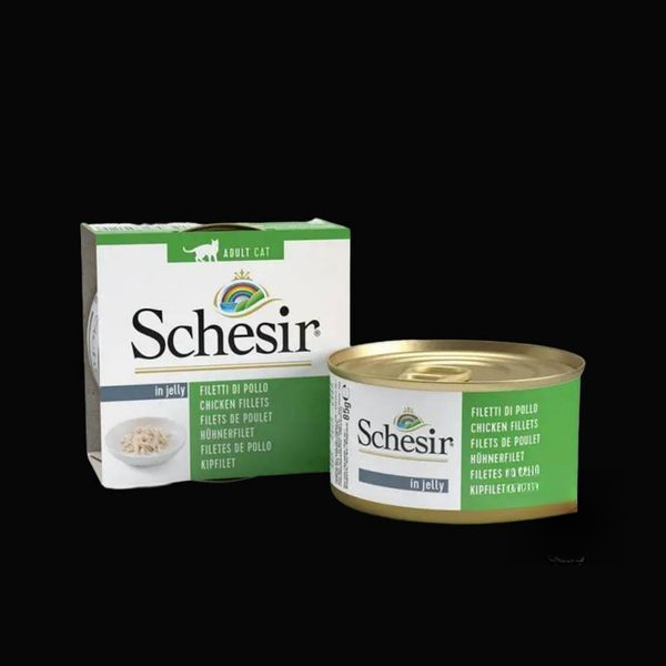 Schesir. Консервований корм для котів з куркою. 85г