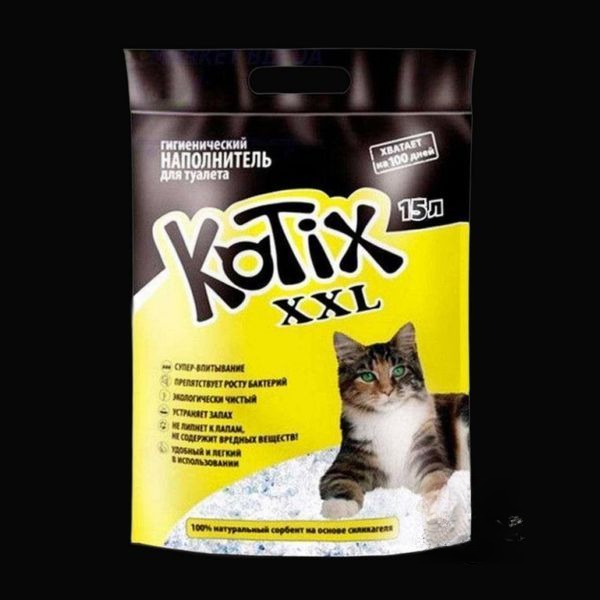 Kotix Силікагелевий наповнювач для котячого туалету 15л
