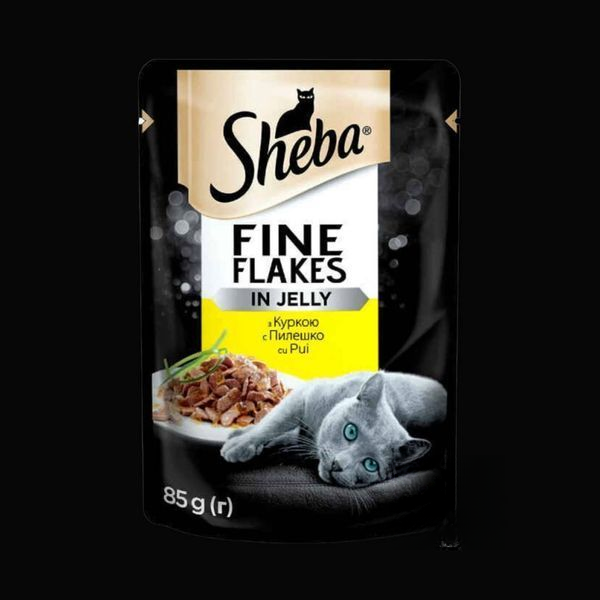 Sheba Fine Flakes з куркою у желе 85г