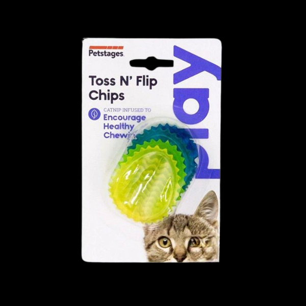 Petstages Toss n'Flip Chips - Чіпси для зубів - іграшка для котів 4 шт.