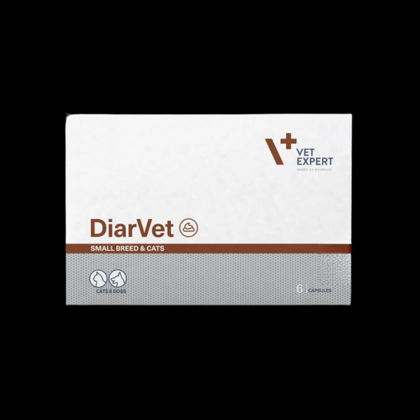 Vet Expert DiarVet ДіарВет (30 капс. Twist Off) – засіб для котів і собак малих порід проти діареї (бентоніт, інулін, пектин, таніни, віт А) 1 капс на 20кг