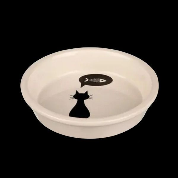 Миска Trixie для котів, керамічна, 13 см, 250 мл (біла)