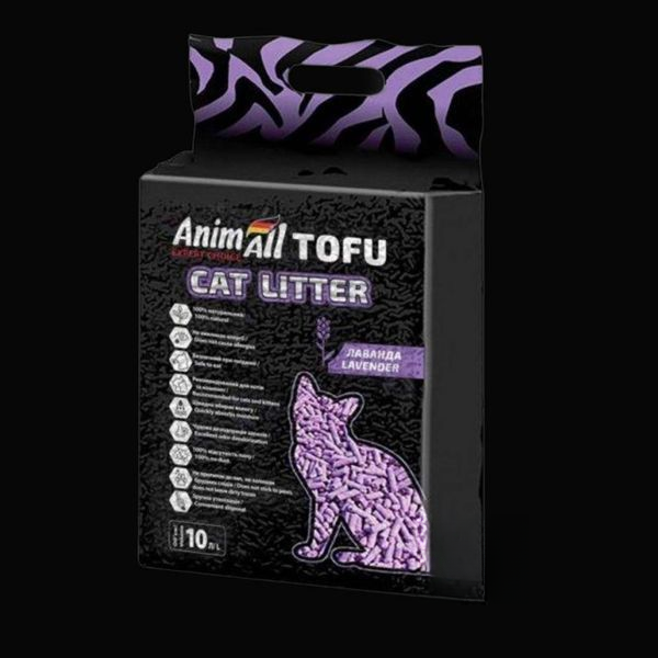 AnimAll TOFU Lavender - ТОФУ Лаванда - соєвий наповнювач для котів - 10 л / 4,66 кг