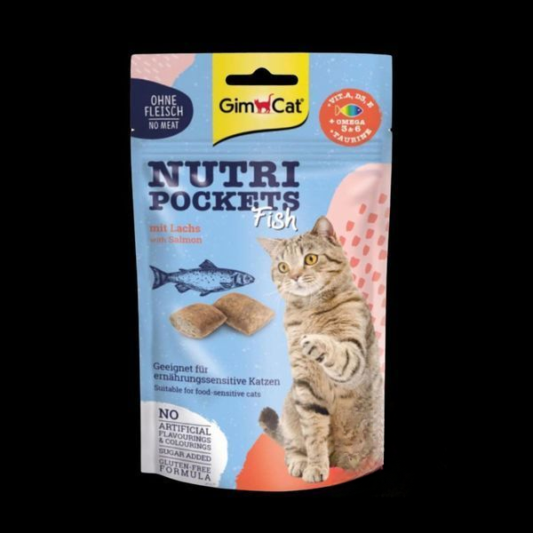Ласощі для котів GimCat Nutri Pockets Fish Лосось 60 г