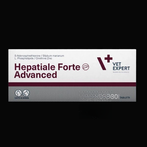 Vet Expert Hepatiale Forte Advanced Харчова добавка для підтримання та захисту функцій печінки у котів і собак, 30 таб