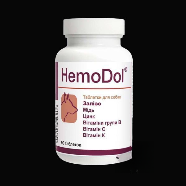 Dolfos HemoDol добавка для покращення процесів кровотворення у собак – 90 табл.
