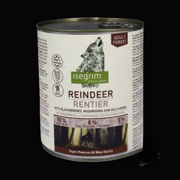Isegrim Reindeer pure with Blackberries, Champignons & Herbs 800г