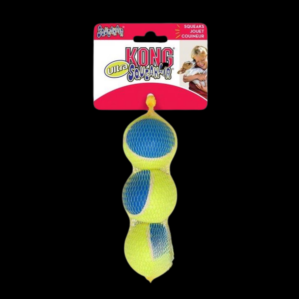 Іграшка KONG SqueakAir® Ultra Balls повітряний м’яч, ультра піщалка М, 3 шт