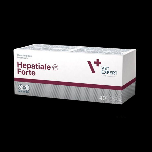 Vet Expert Hepatiale Forte Харчова добавка для підтримання та захисту функцій печінки у котів і собак, 40 таб.