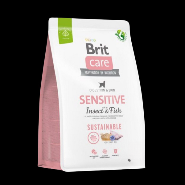 Сухий корм Brit Care Dog Sustainable Sensitive для собак з чутливим травленням, з рибою та комахами, 1 кг