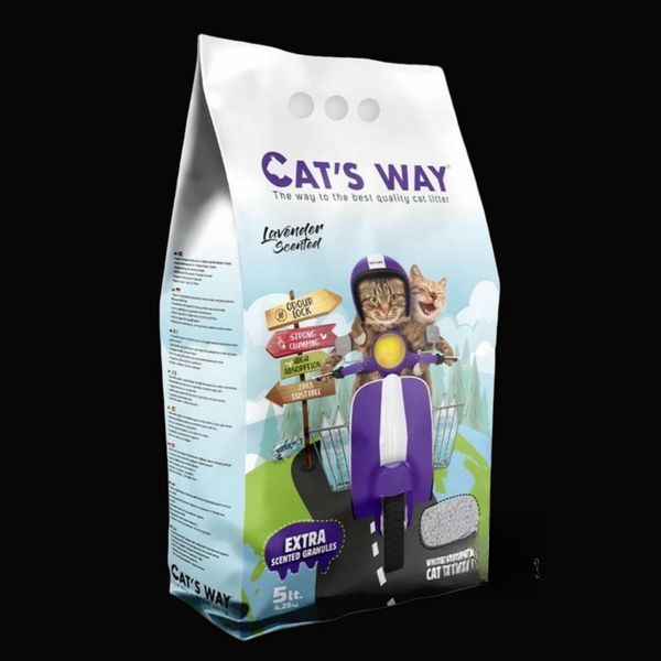 Cats Way Lavander - грудкуючий наповнювач з ароматом лаванди 5л