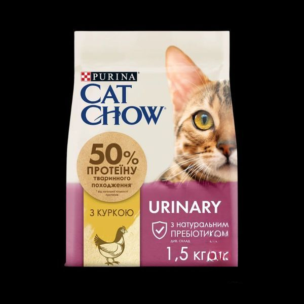 Cat Chow (Кет Чау) Urinary Tract Health - Сухий корм з куркою для котів, призначений для підтримки здоров'я сечовивідних шляхів 1.5кг