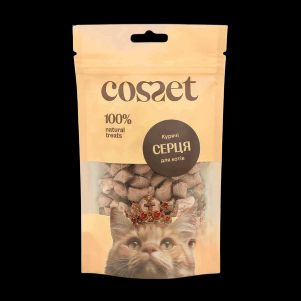 Ліофілізовані курячі серця для котів 40г