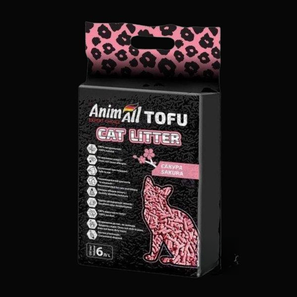 AnimAll TOFU Sakura - ТОФУ Сакура - соєвий наповнювач для котів - 6 л / 2,6 кг