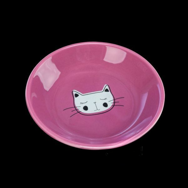 Миска Trixie пласка керамічна для котів 0,2 л d 14 см