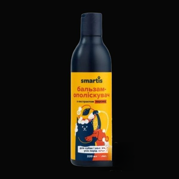 БАЛЬЗАМ ОПОЛІСКУВАЧ SMARTIS З ЕКСТРАКТОМ ПЕРСИКА ДЛЯ СОБАК УСІХ ПОРІД 220 МЛ
