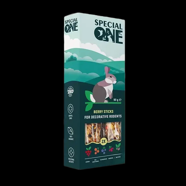 Палички Special One "Ягідні" для декоративних гризунів, 90г