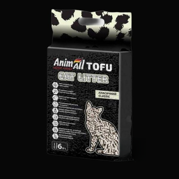 AnimAll TOFU Classic - ТОФУ Класік - соєвий наповнювач для котів - 6 л / 2,6 кг