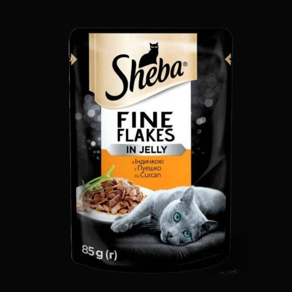 Sheba Fine Flakes з індичкою у желе 85г