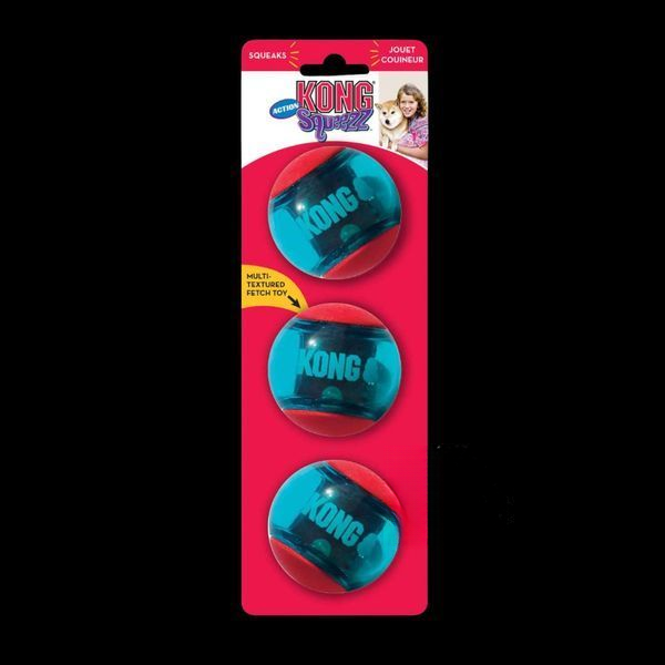Іграшка KONG Squeezz Action Ball м’яч-пискавка для собак середніх порід, М