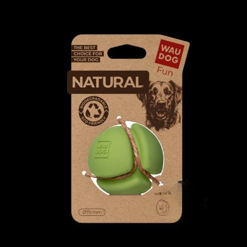 Іграшка для собак WAUDOG Fun Natural М’яч, біорозкладна гума, діаметр 7 см