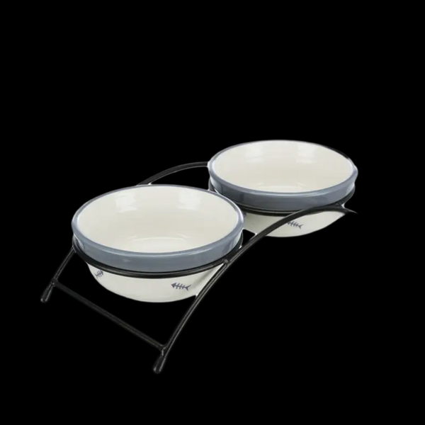 Миски керамічні на підставці Trixie «Eat on Feet» 2 x 300 мл / 12 см
