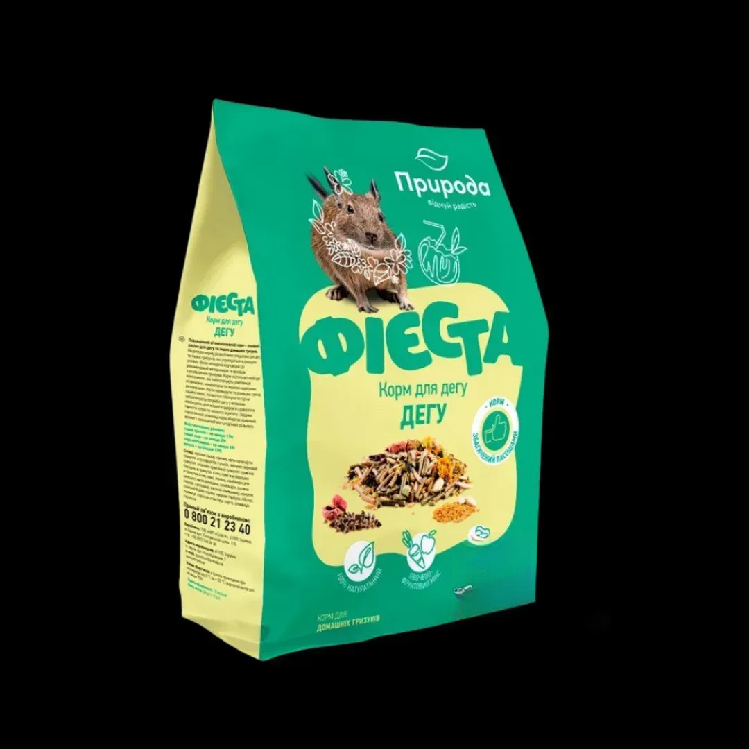 Корм Природа Фієста «Дегу» для дегу та інших домашніх гризунів, 600 г