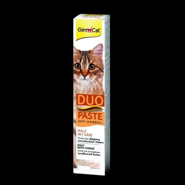 Паста для котів з чутливим травленням GimCat DUO PASTE Anti-hairball malt with cheese мальт та сир, 50 г