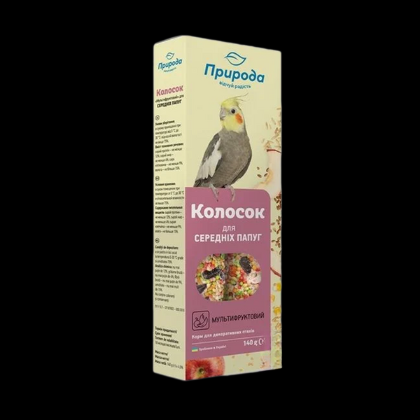 Колосок для середніх папуг "Мультифрукт" 140 г