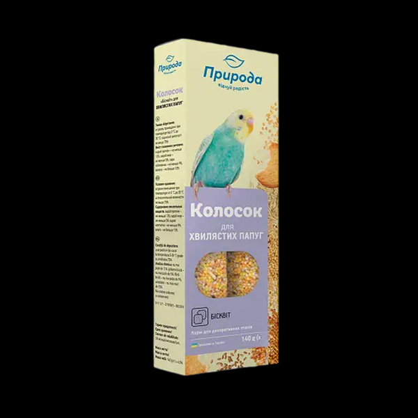 Колосок Природа для папуги бісквіт 140 г