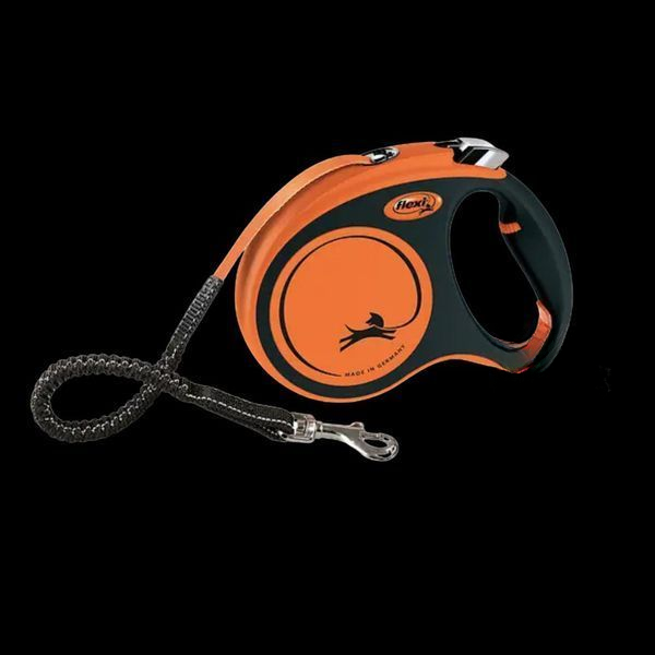 Flexi XTREME S 5 м - поводок-рулетка з подовженою стрічкою для собак до 20 кг помаранчевий