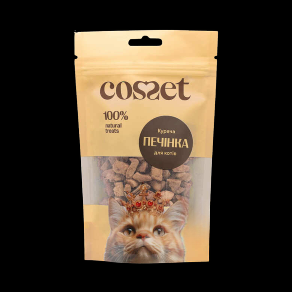 Ліофілізована куряча печінка для котів 40г